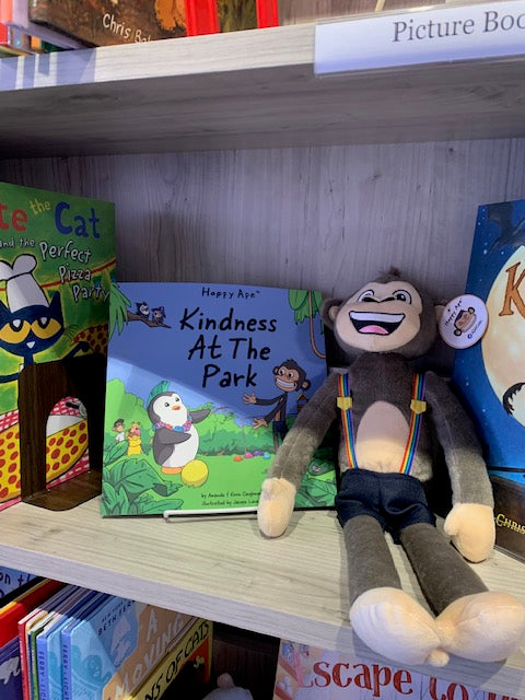 Happy Ape Plushie and Children's Book (Kindness At The Park) Set